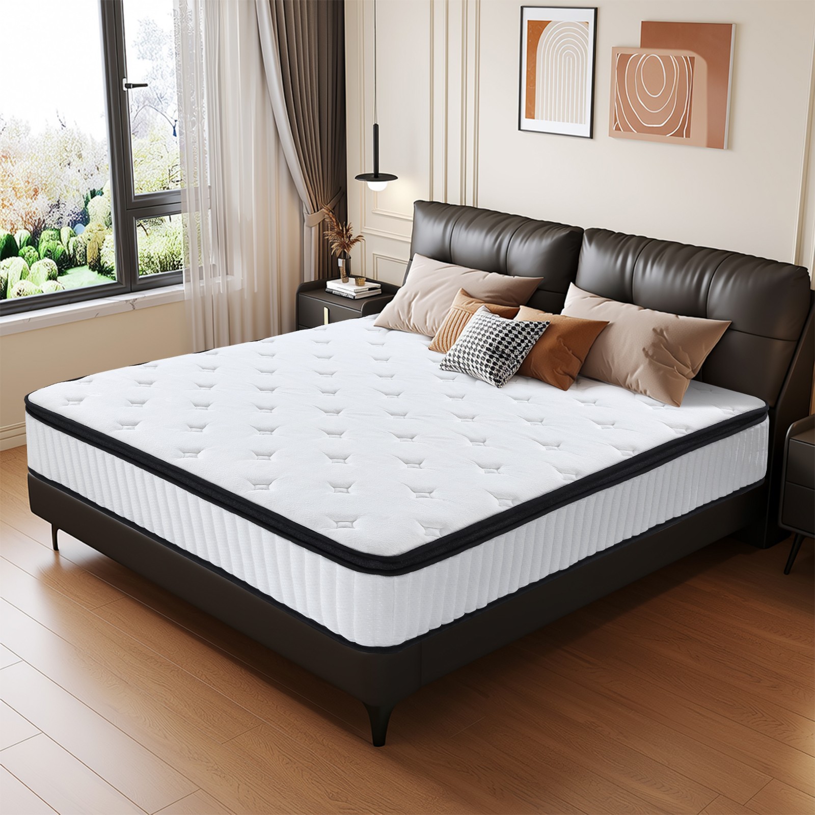 12″ Gel Memory Foam Pocket Spring Hybrid Mattress, Twin Txl Full Queen King Size