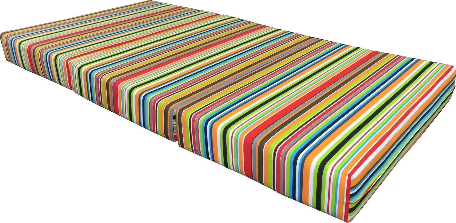 Twin Trifold Foam Beds, Foldable Mattresses, Cushions Seats 6x39x75 Multi Colors