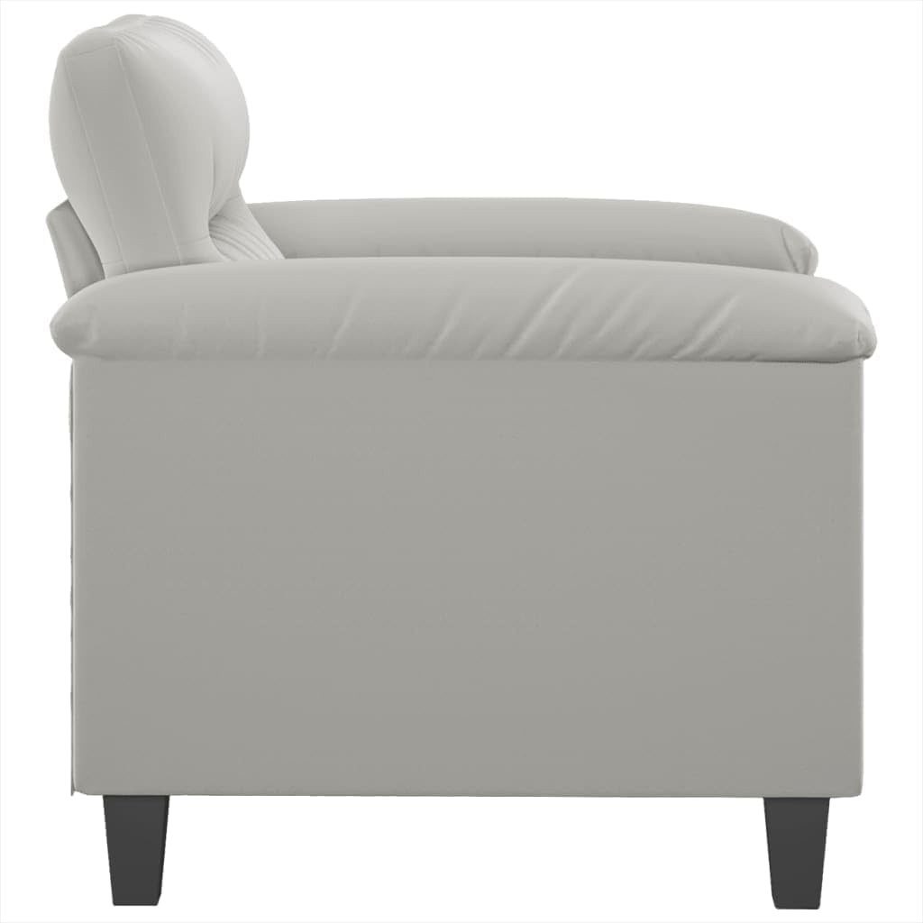 Light Grey Microfiber Sofa Chair for Living Room Bedroom Office, Single
