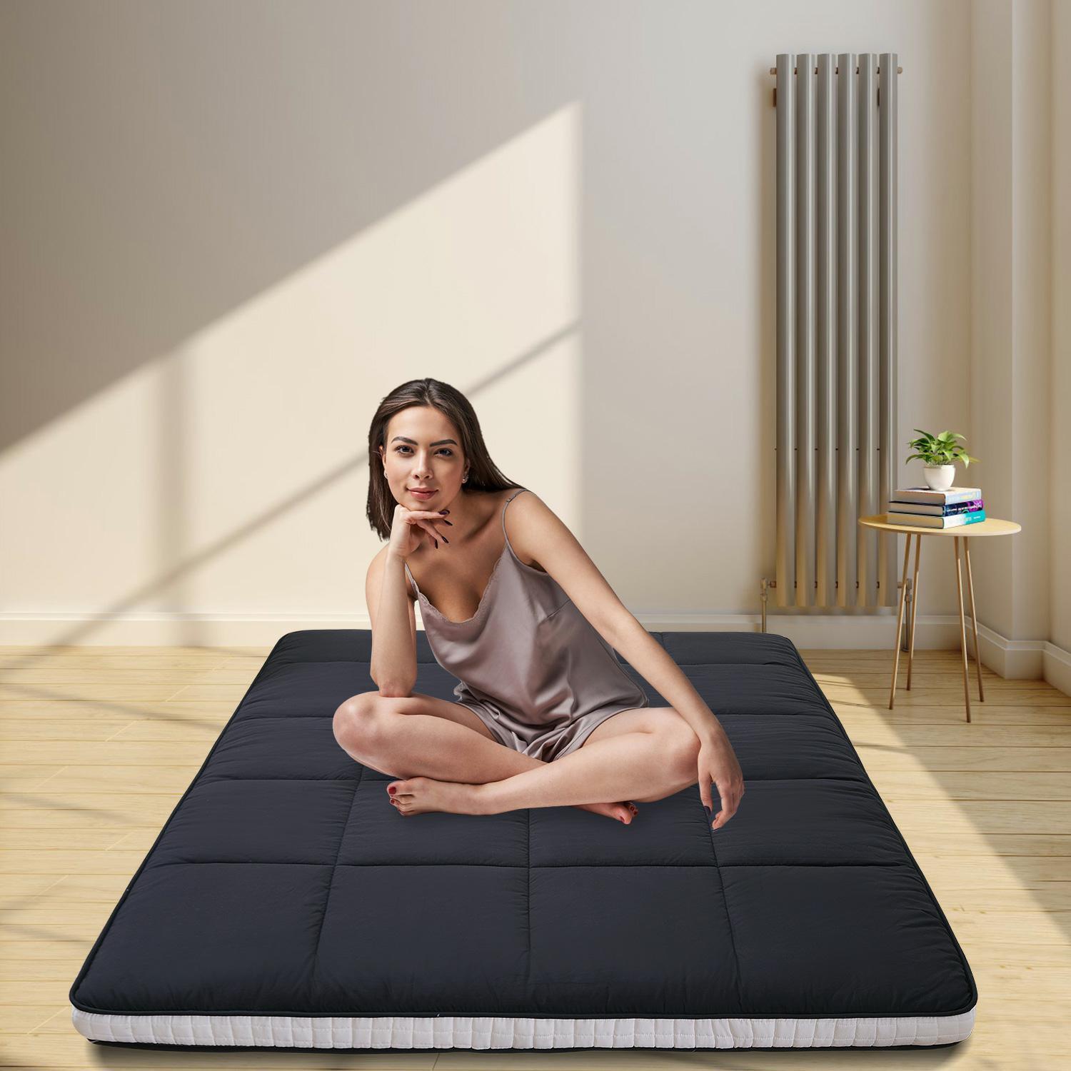 4″ Fold Sleep Floor Mat Single Bed Memory Foam Topper Camping Guest Mattress