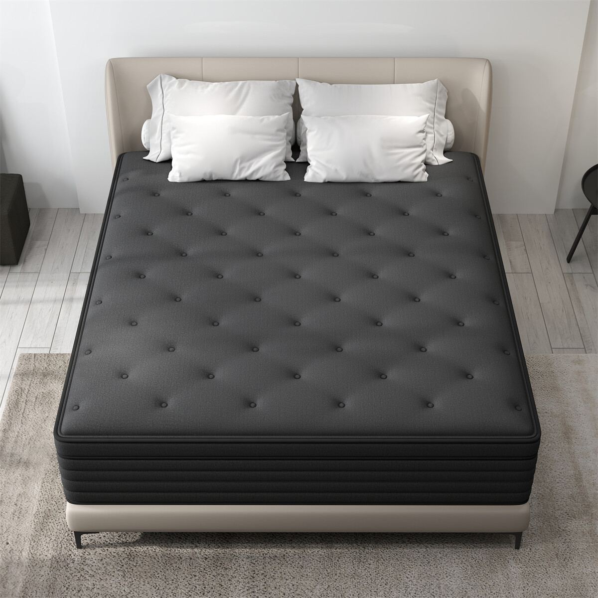 12″14″ Hybrid Mattress In A Box Innerspring Gel Memory Foam Twin Full Queen King