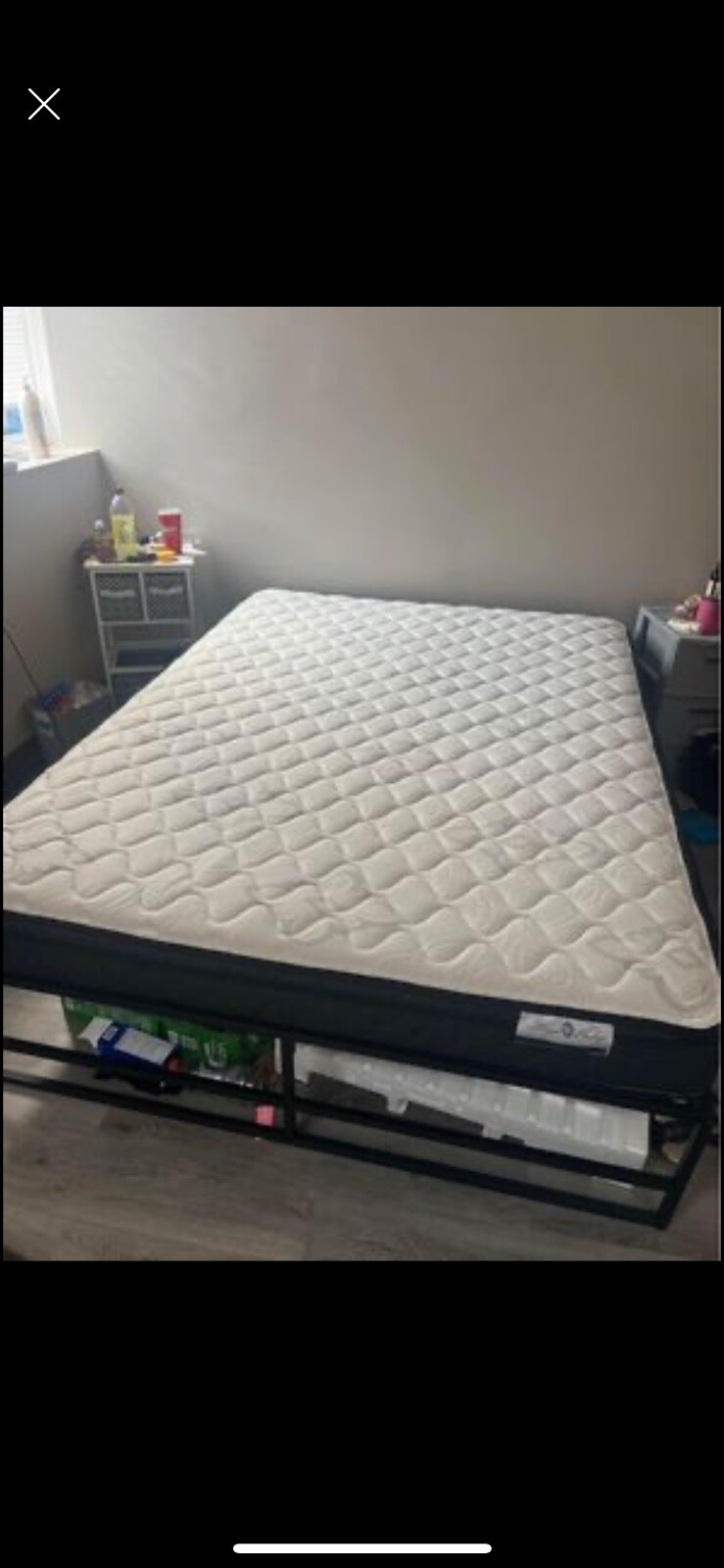 QUEEN Mattress, Slightly Used, Royal Heritage, White Mattress, Bed Frame