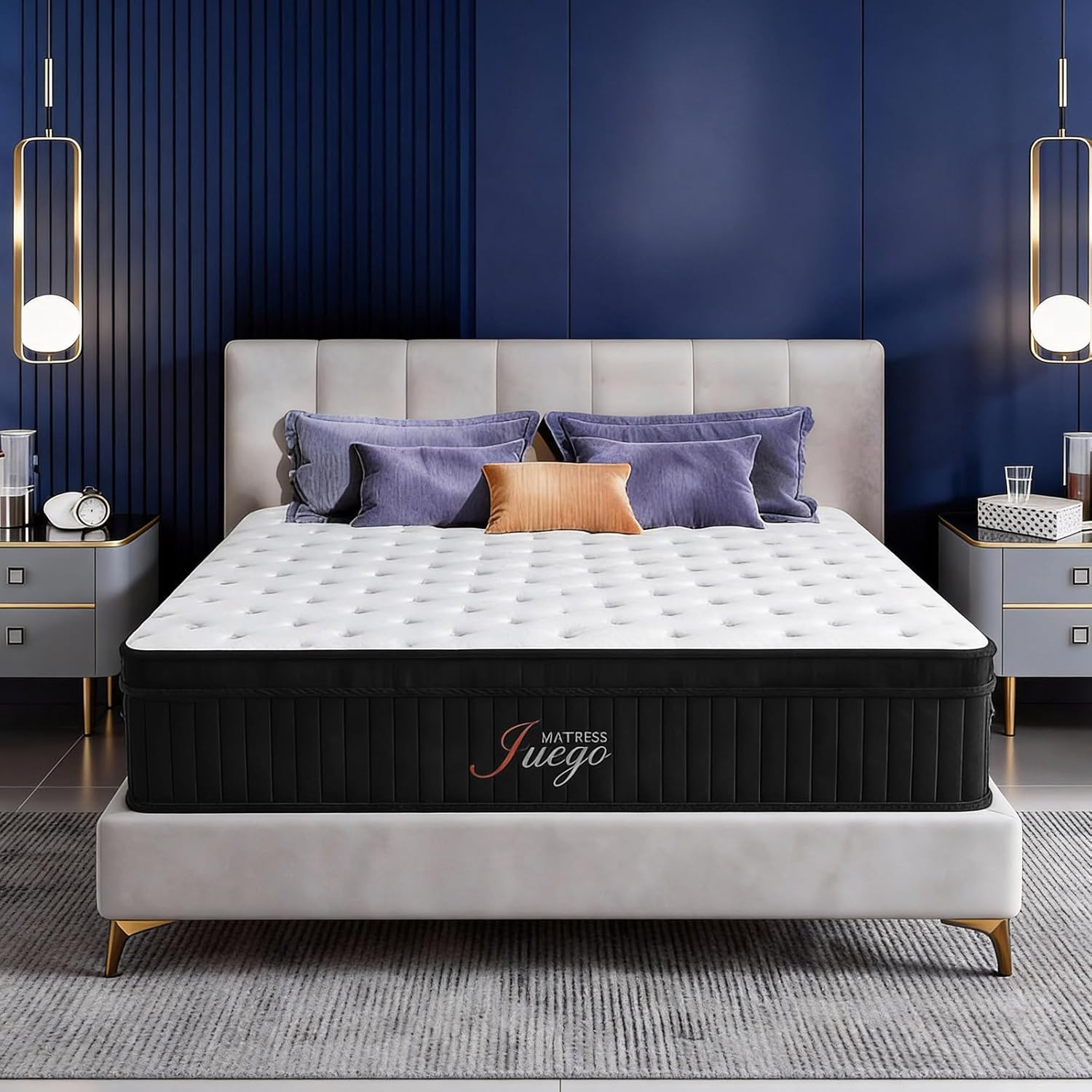 12 Inch Queen Hybrid Mattress – Medium Firm Memory Foam & Pocket Springs