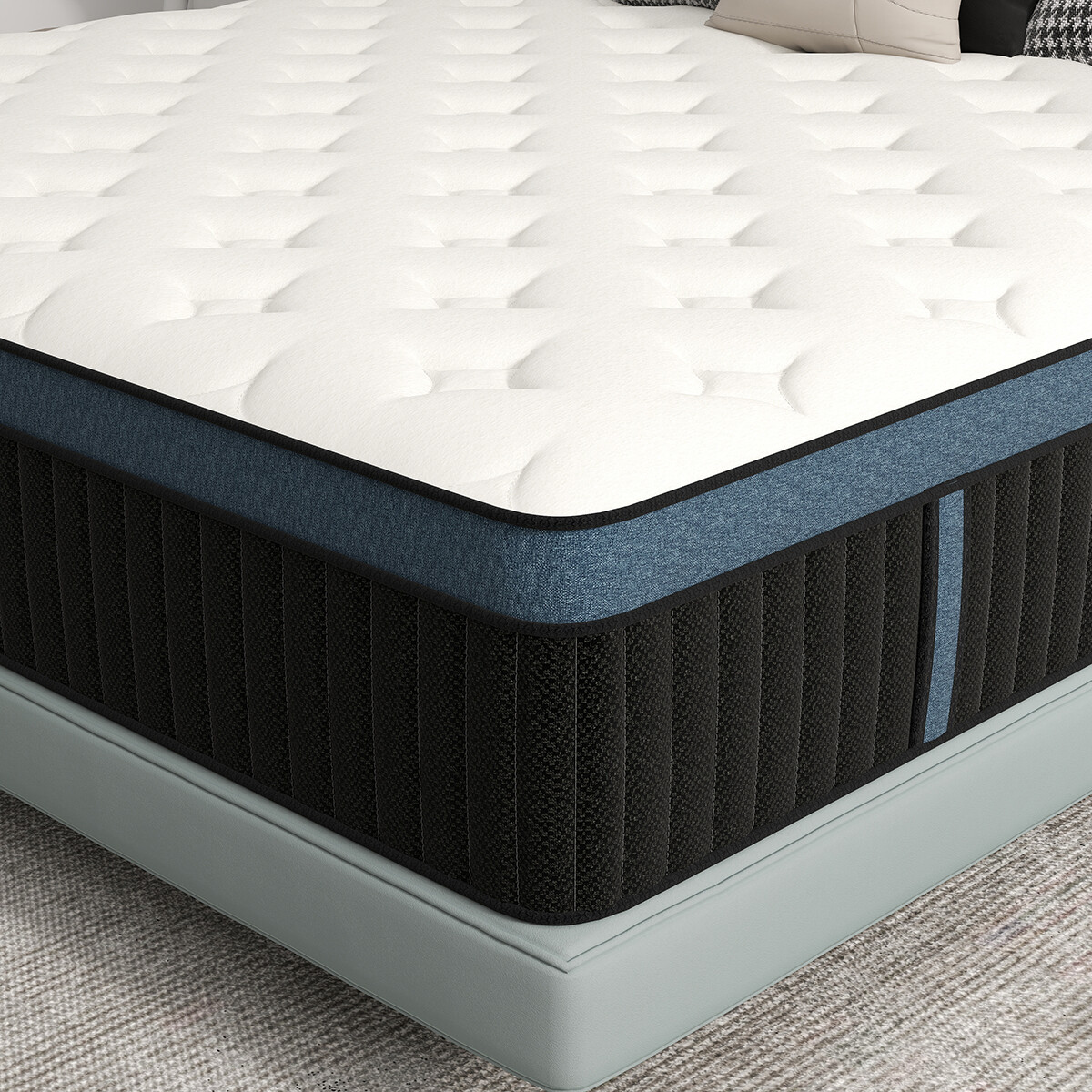 12″ 14″ Mattress Twin Full Queen King Size Memory Foam Pocket Coils Bed In a Box
