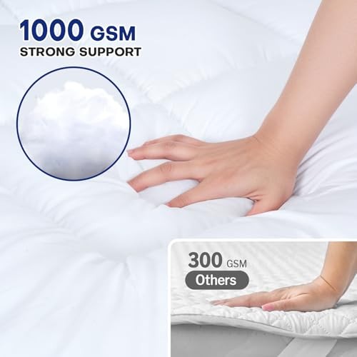 Twin XL Dual Layer 4 Inch Memory Foam Mattress Topper, Twin XL(80″X39″X4″)