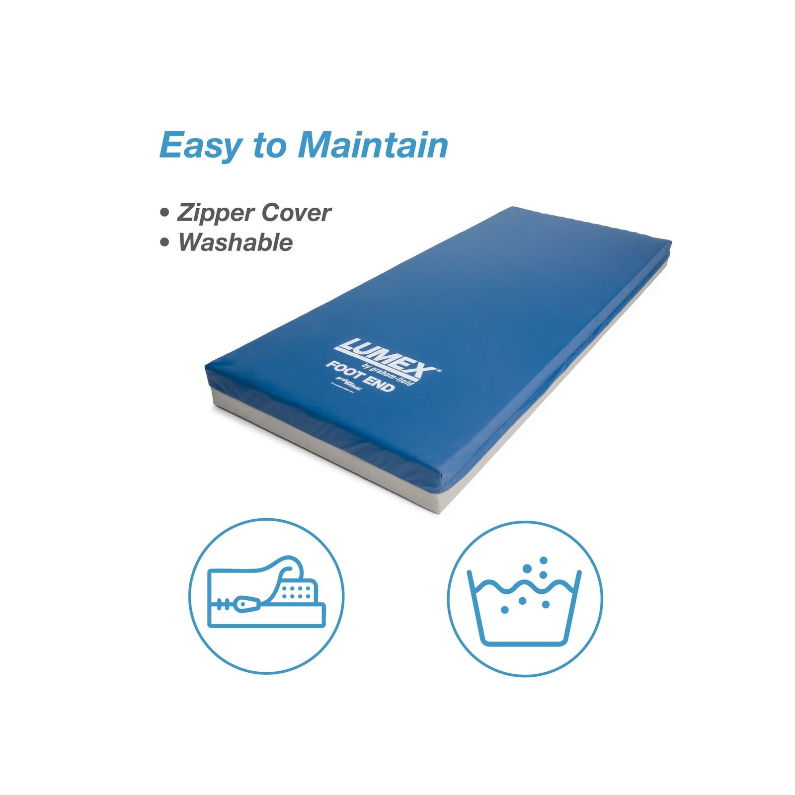 Lumex Select Hospital Bed Mattress, Multi-Layer Medical Foam, Fluid-Resistant…