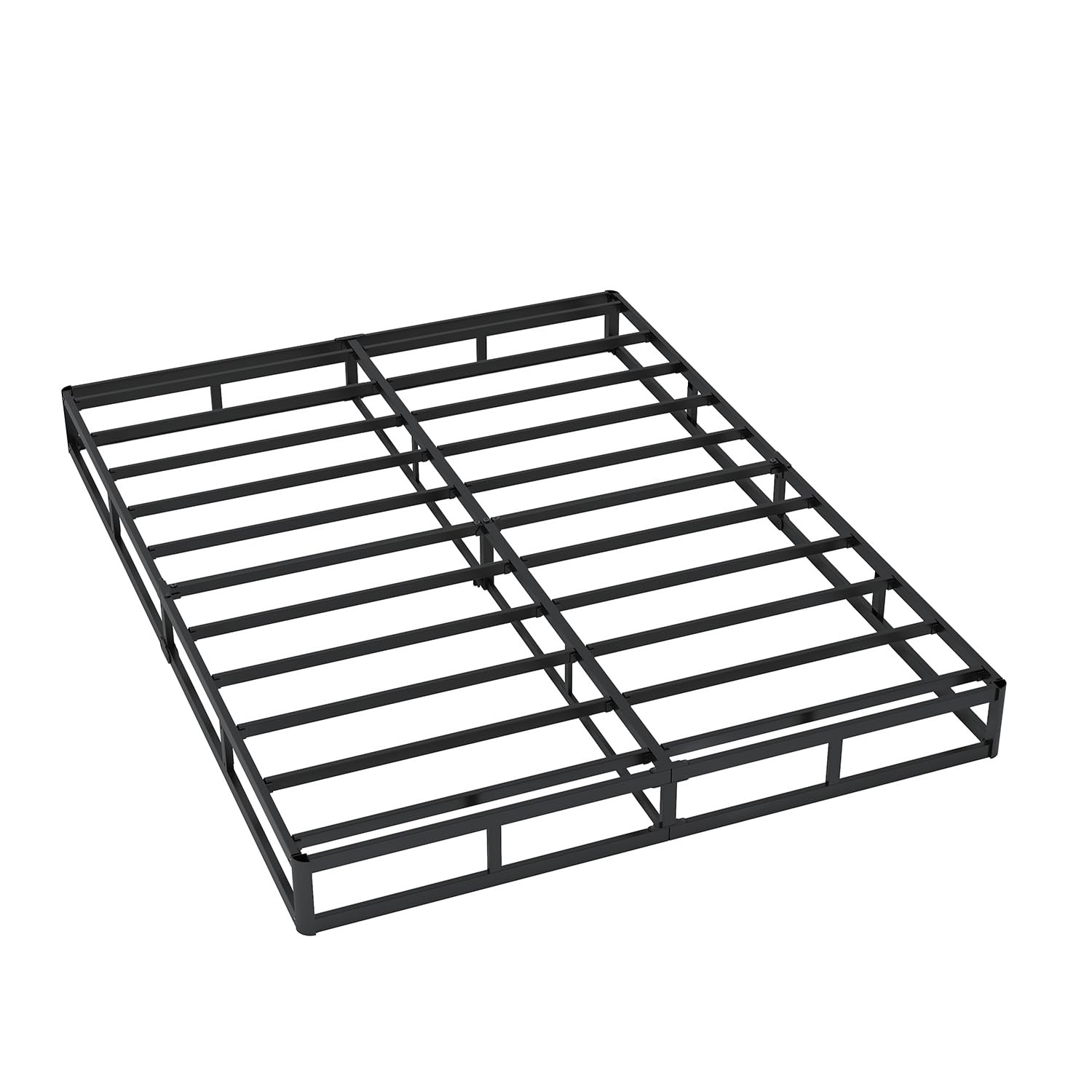 SHLAND Queen Box Spring 7 Inch Low Profile Size Bed Base, Queen, Black