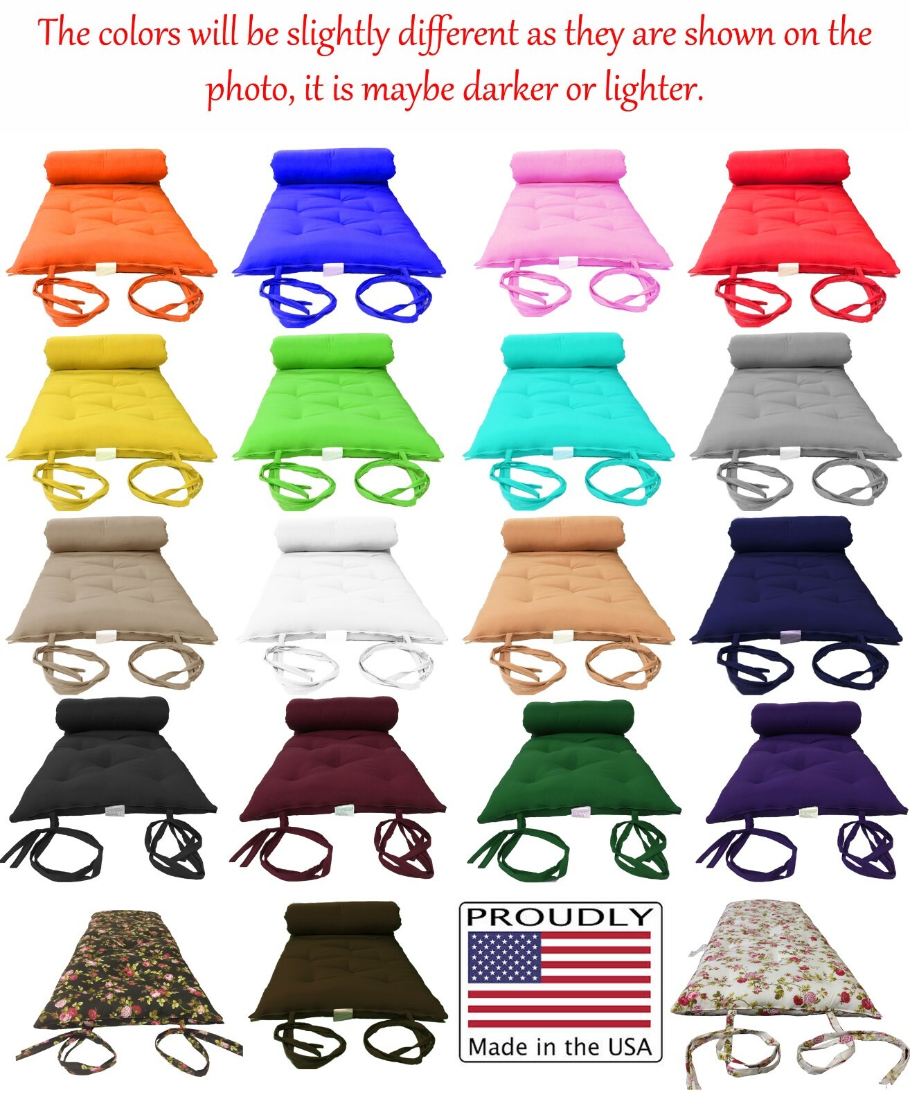Floor Rolling Futon Mattresses, Sleeper Bedding Mats 3x27x80, Navy Blue