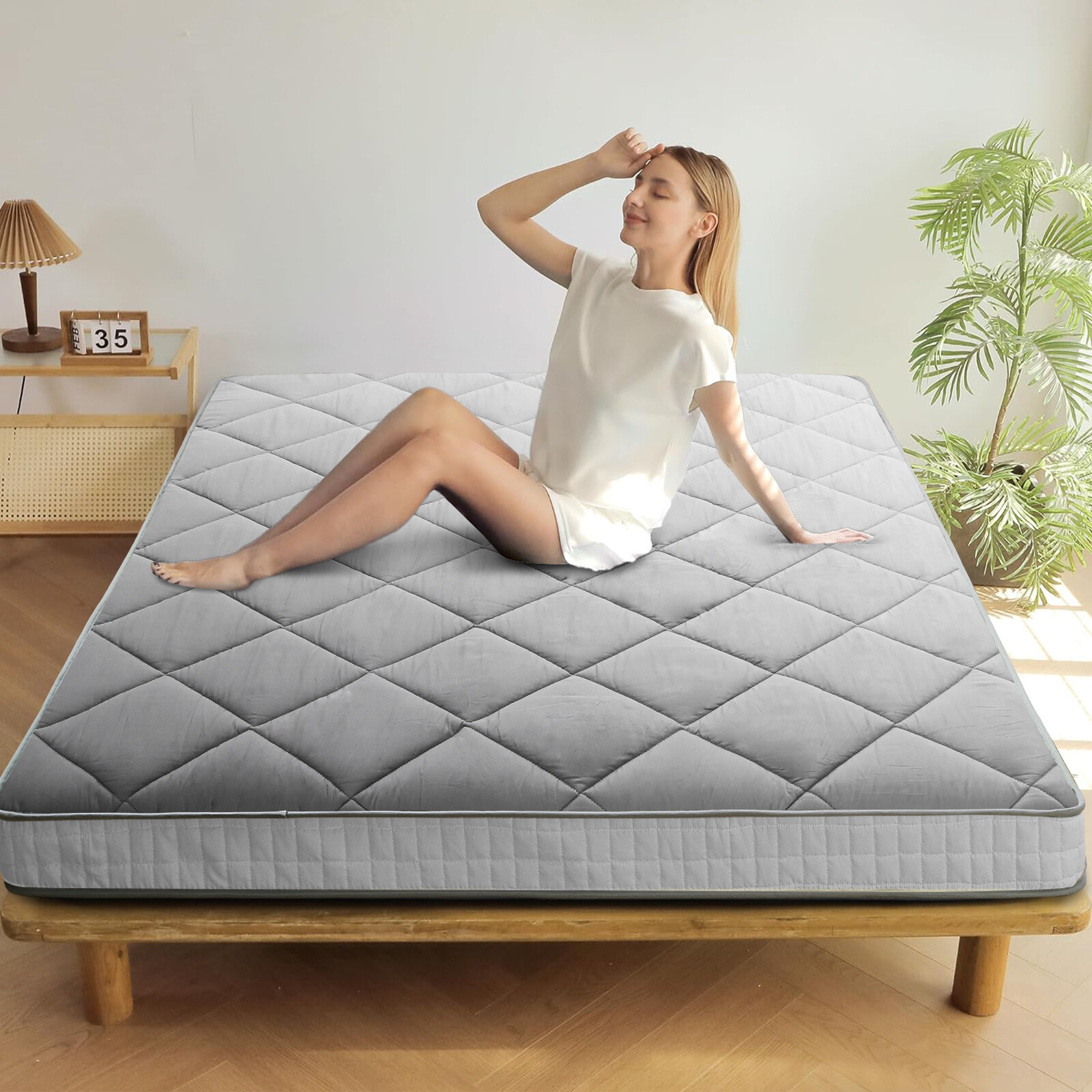 SLSY Futon Mattress Japanese Floor Mattress Tatami Pad Diamond Pattern Mattress