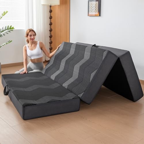 Foldable Mattress – Memory Foam 6 inch Trifold Mattress for Queen 6 Inch