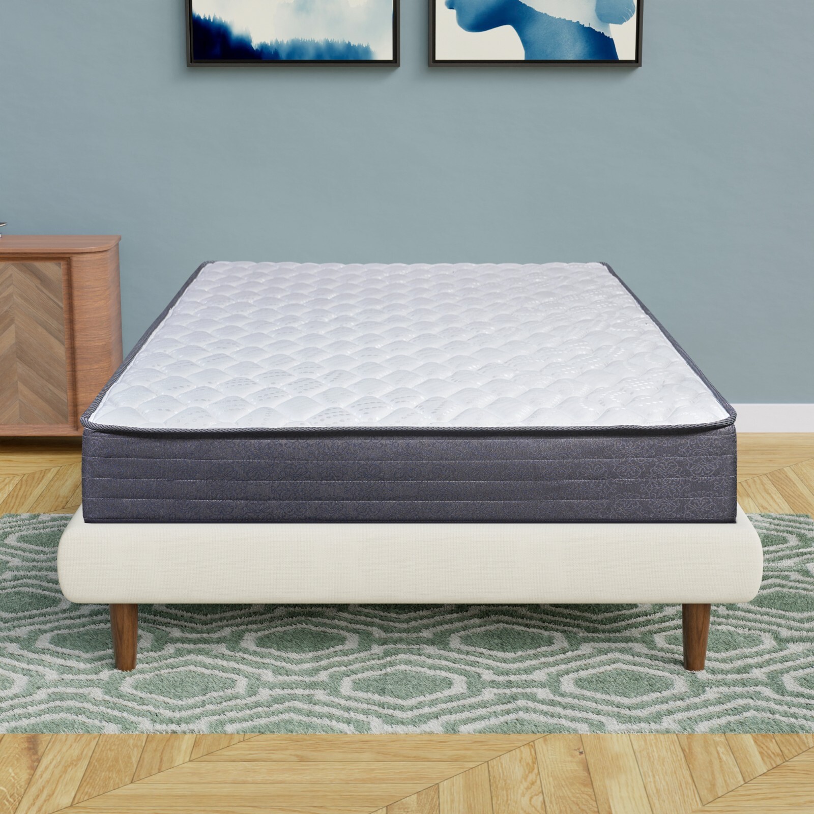 Continental Sleep, 9-Inch Medium Firm Memory Foam Pocket Coil Hybrid Mattress.