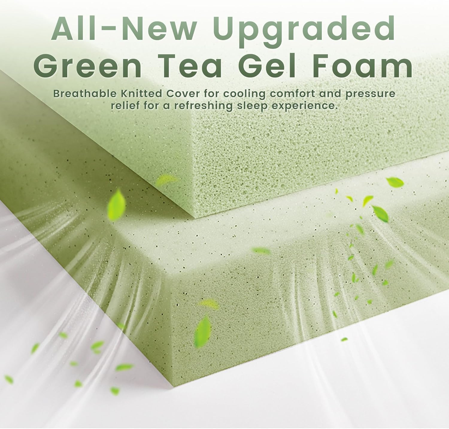 Twin Size Mattress, 5“Gel Memory Foam Mattress in a Box, Fiberglass Free, White