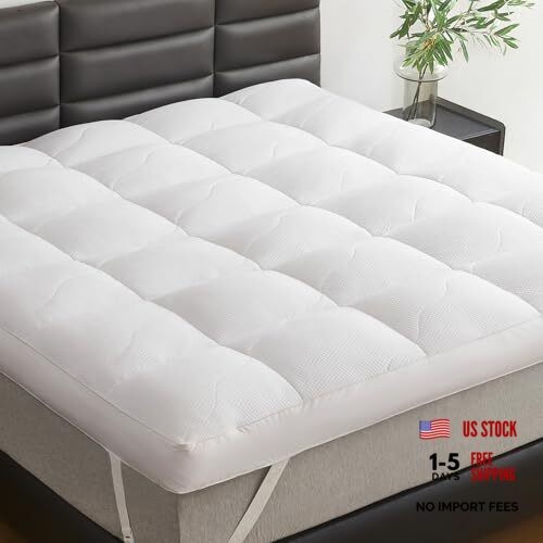 Dual Layer 5 Inch Goose Feather Mattress Topper Size, 4 Inch Goose Queen White
