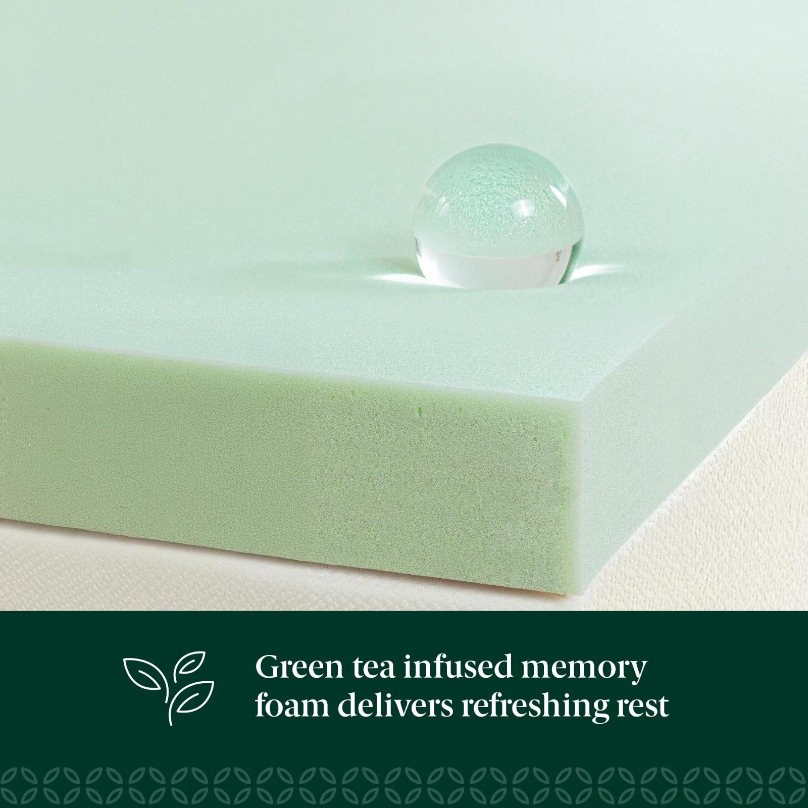 12″ Zinus King Size Green Tea Infused Memory Foam Bed Mattress In A Box Bedding