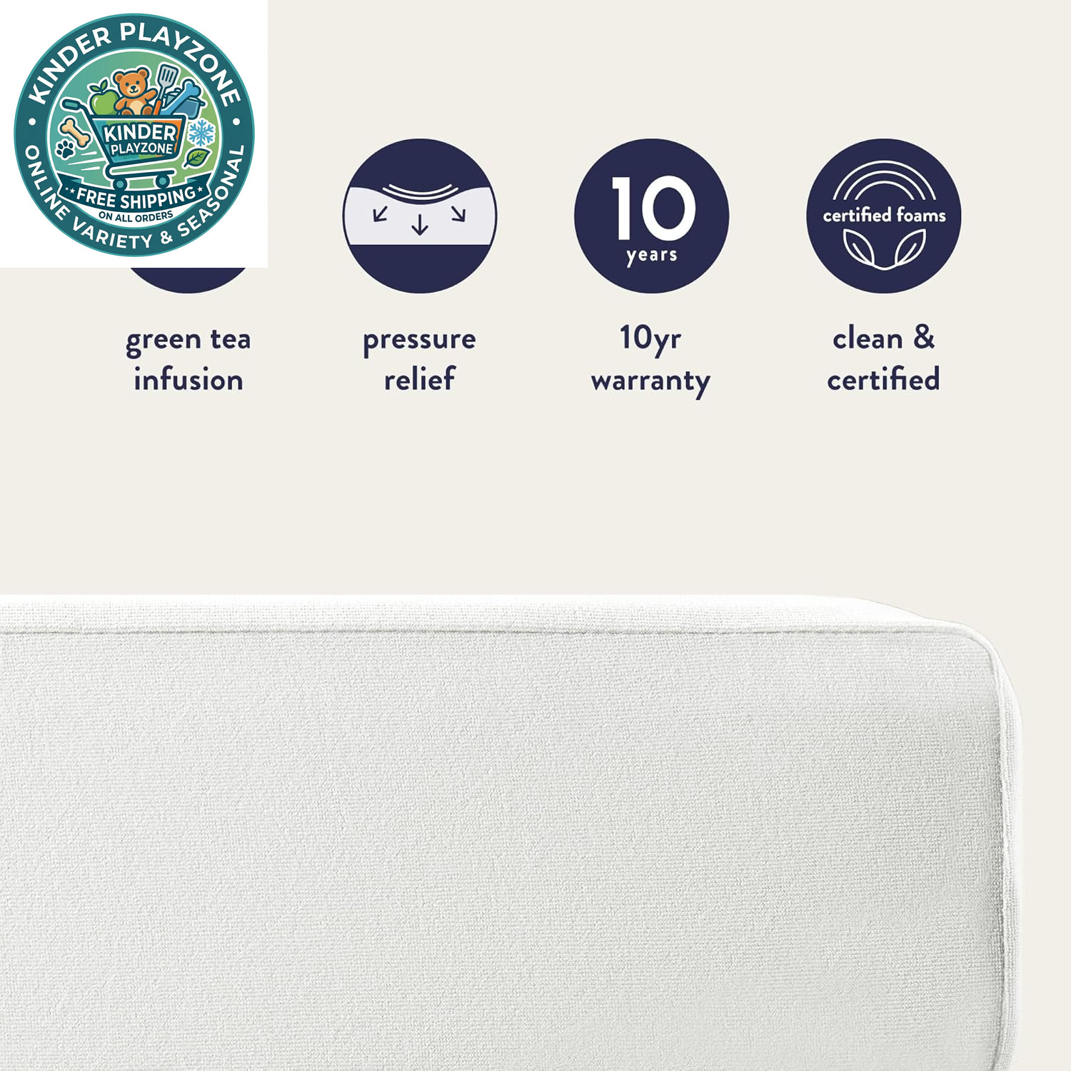 6 Inch Queen Short Mattress for RV Camper Green Tea Memory Foam
