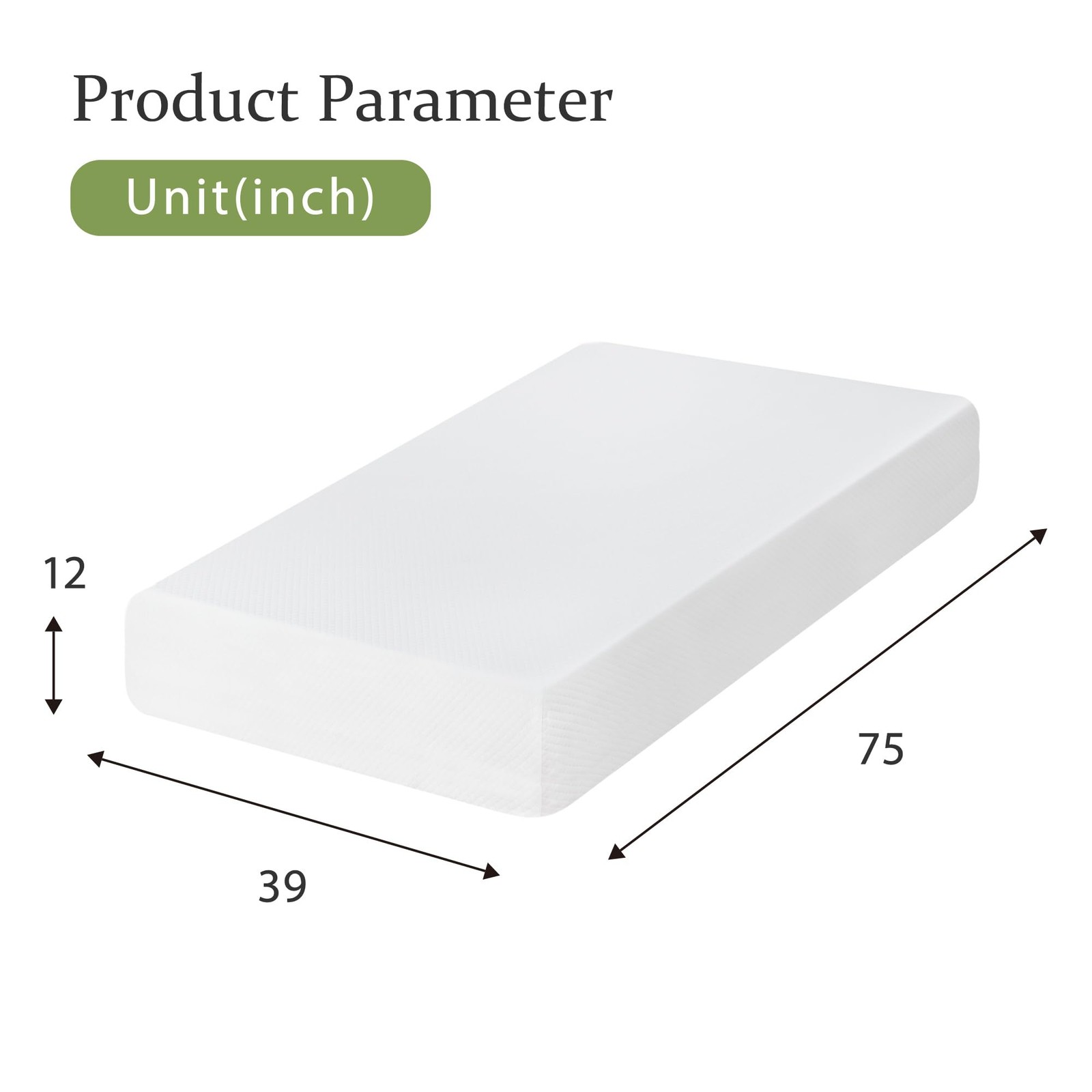 12 Inch Gel Memory Foam Mattress for Cool Sleep & Pressure Relief, Medium Fir…