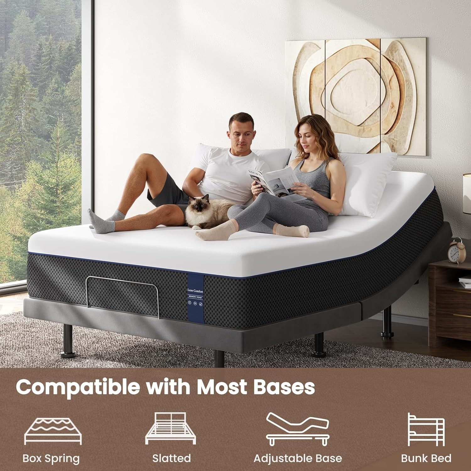6″ Twin Memory Foam Mattress in a Box, Pressure Relieving Fiberglass Free