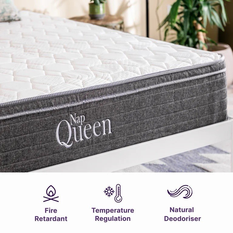 Nap Queen Queen Mattress Pocket Coil Cooling Gel Medium Firm Ventilated