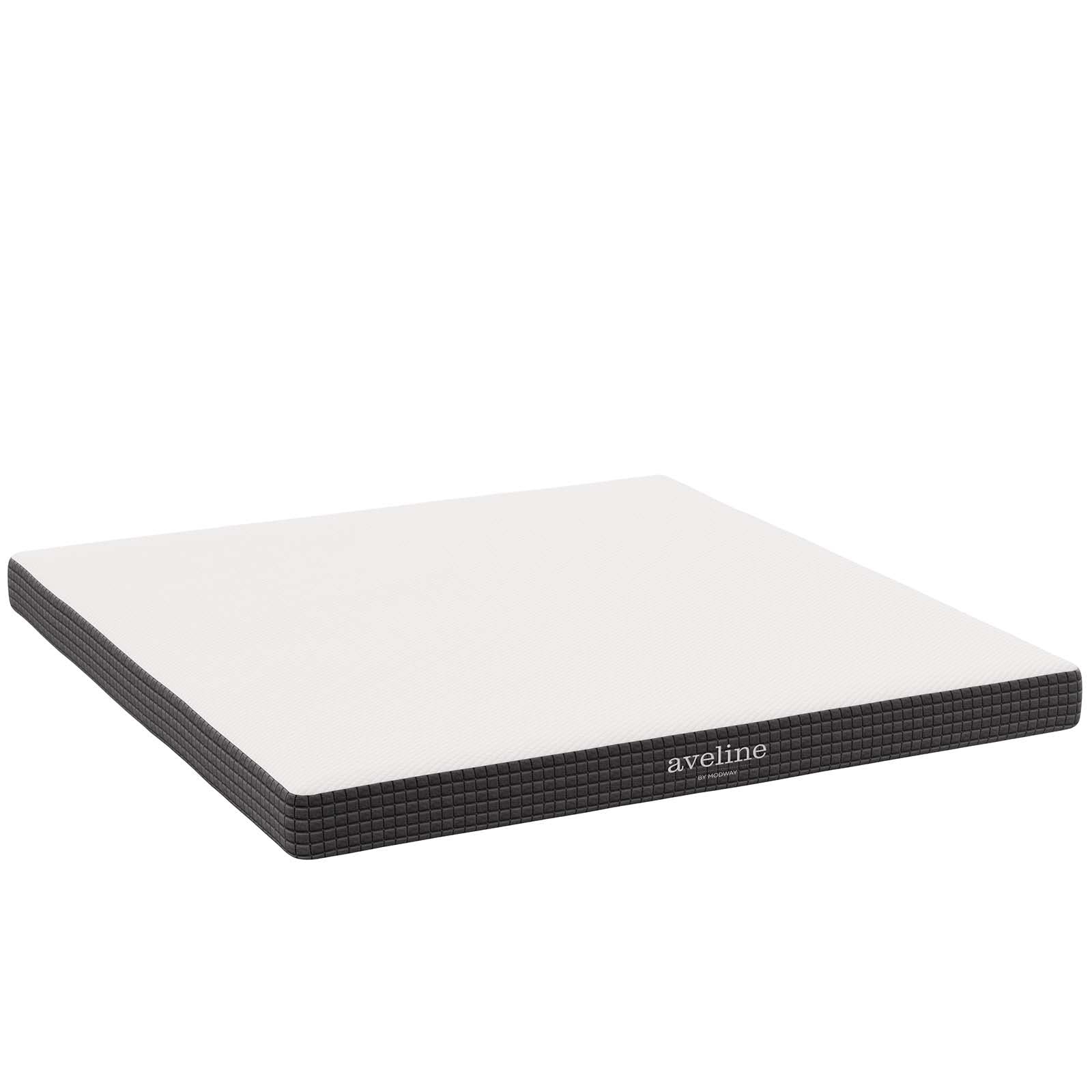Modway Aveline 6″ Modern Style Memory Foam King Mattress in White