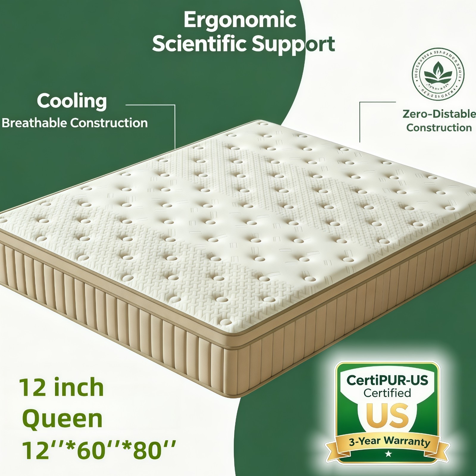 10” Gel Memory Foam Hybrid MattressSpring Twin Queen Size Bed IN BOX Certified