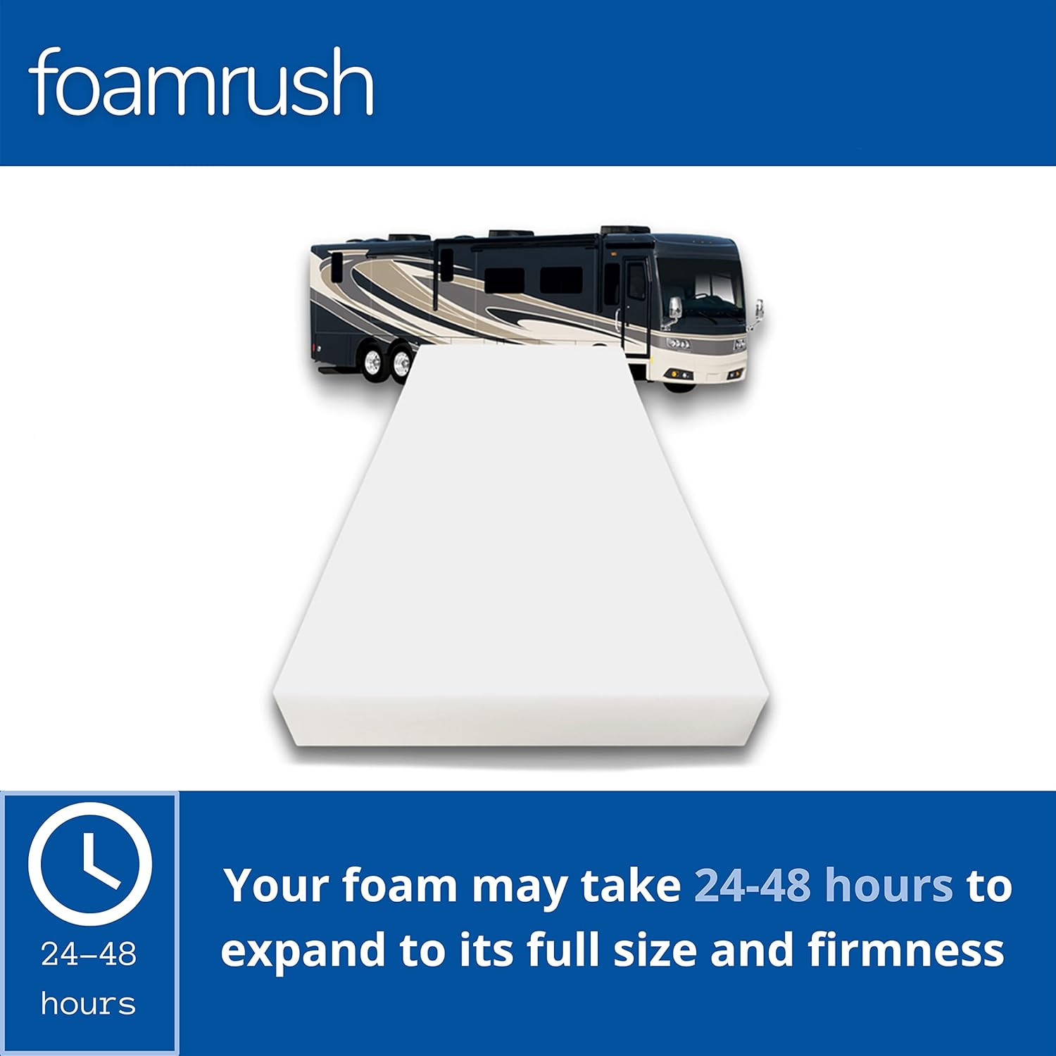 3-Inch Bunk (28″ X 75″) High Density Foam RV Mattress Replacement, Firm, Pressur