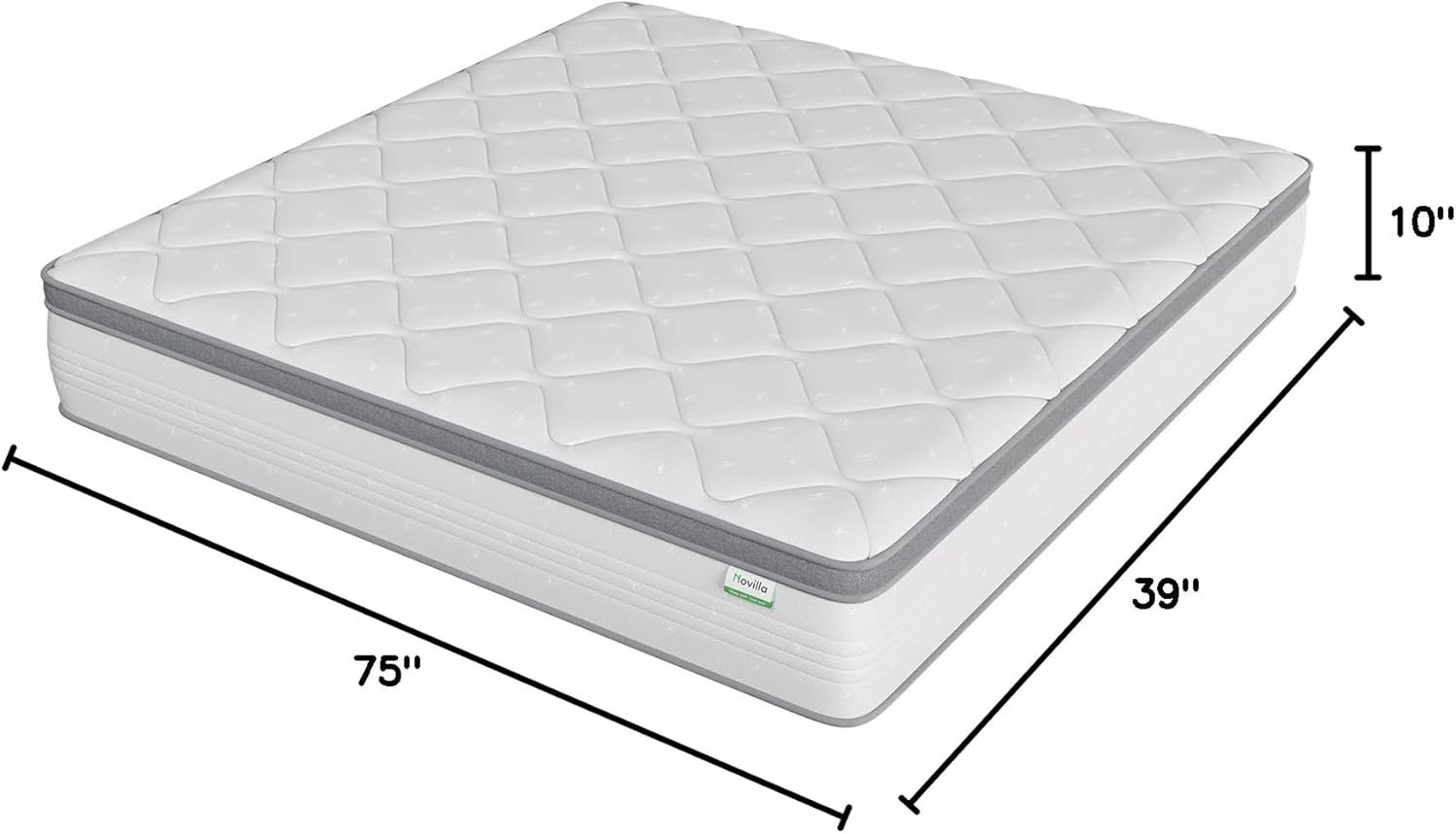 Twin Mattress, 10 Inch Twin Hybrid Mattress for Kids, Pocket Innerspring Pill…