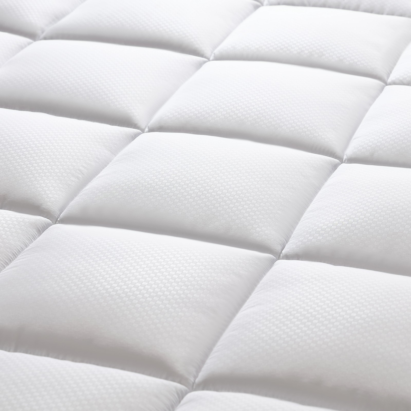 Allswell Ultra Plush Pillow Top Mattress Topper, King,Microfiber,NEW