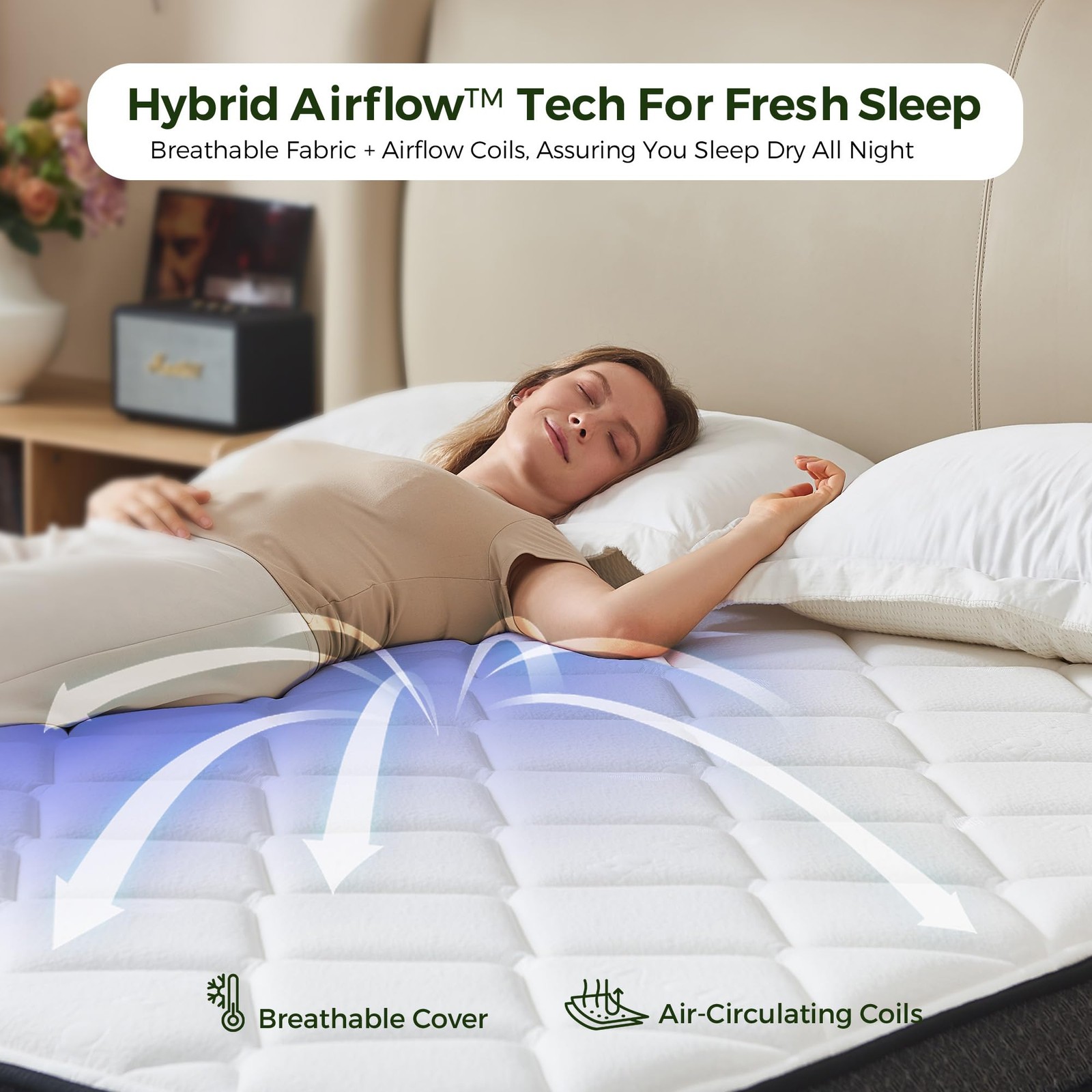 10 Inch Full Mattress: Medium Plush Hybrid Full Size Mattress with Memory Foa…