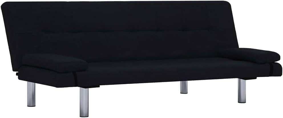 Convertible Sofa Bed, Modern 3-Seater Couch with Natural Wooden Fre,