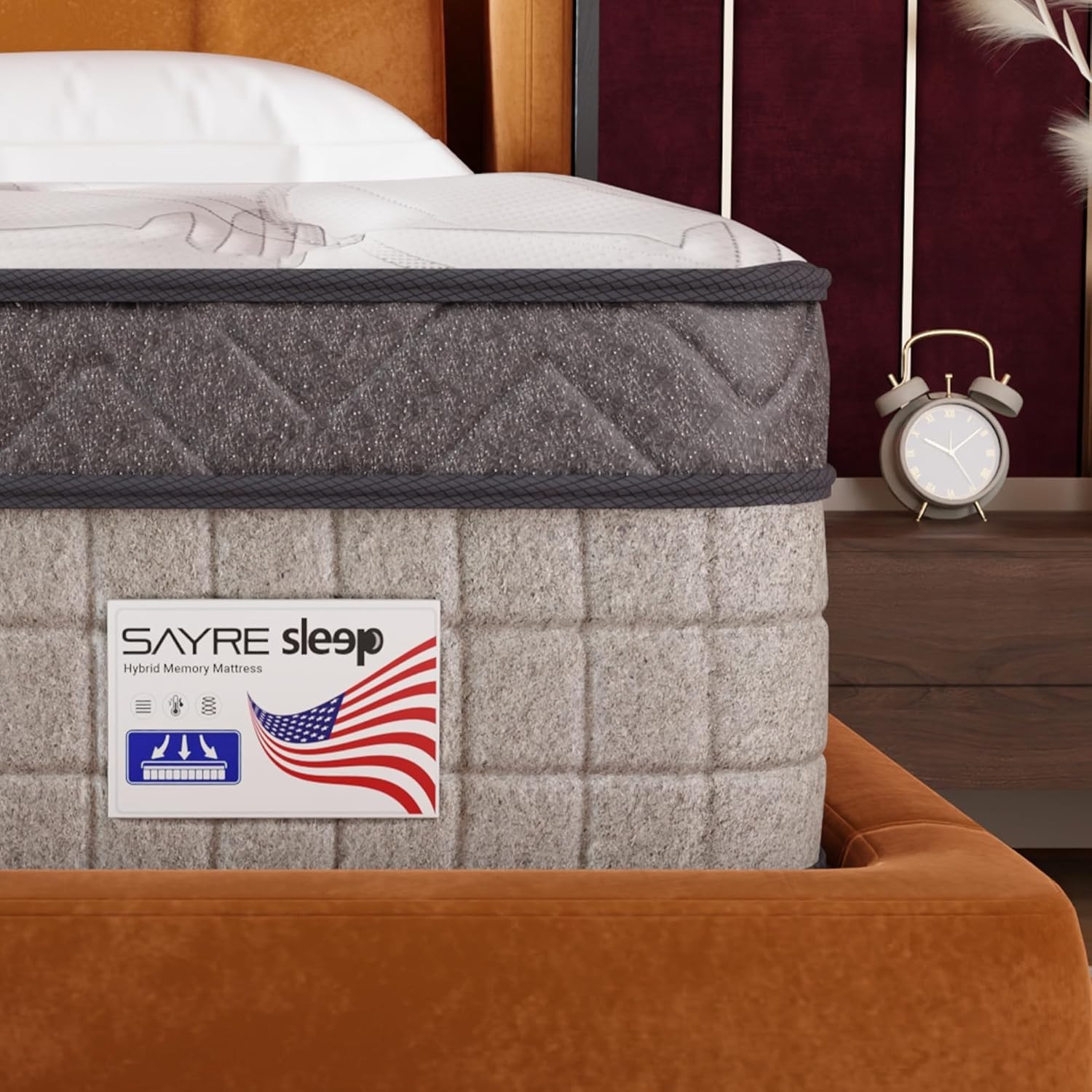 Medium Firm Hybrid Mattress for Support – 10″ / 12″ Memory Foam and Coil Design