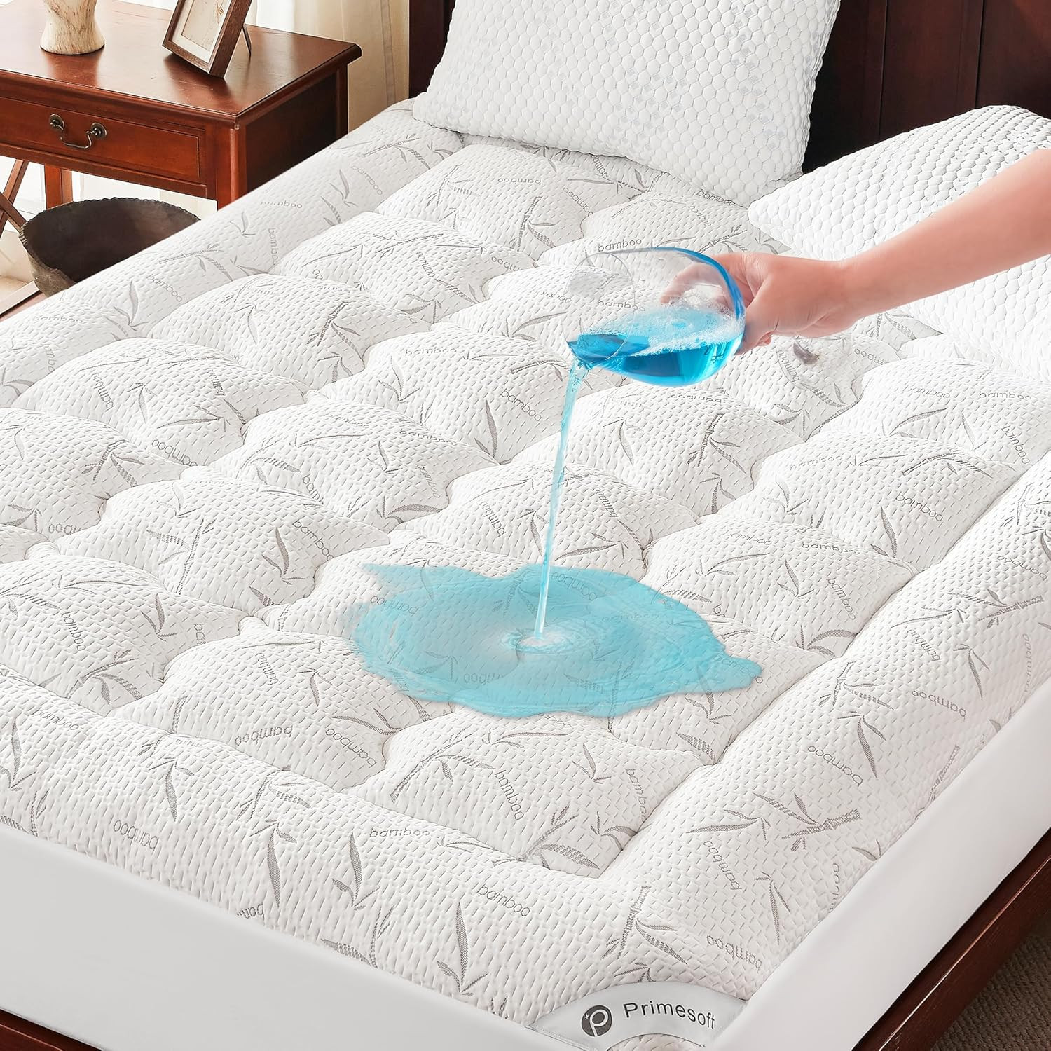 Waterproof King Size Mattress Topper, Soft Pillow Top, Deep Pocket Protector