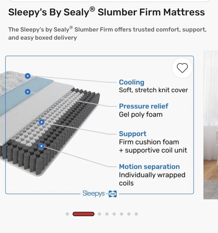 Sleepy’s by Sealy Slumber Firm Mattress Full Size New In Box