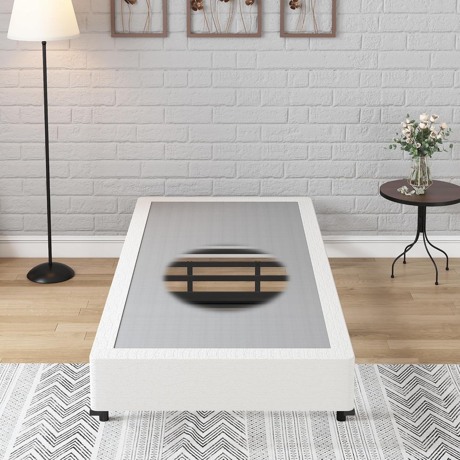 NEW Twin Box Spring 7″ High 2500lbs Mattress Foundation Non-Slip Noise Free