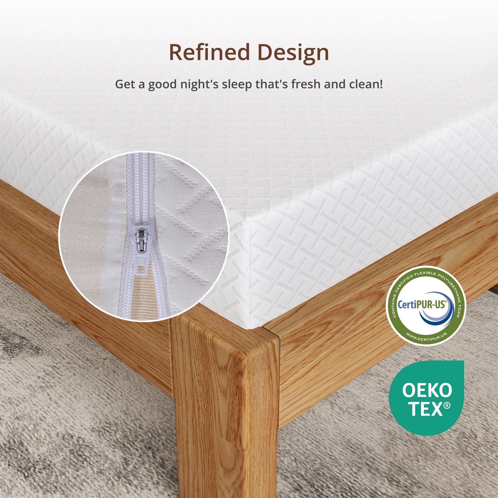EGOHOME TrueZen Twin Mattress, 5″ Memory Foam Mattresses in a Box, Medium