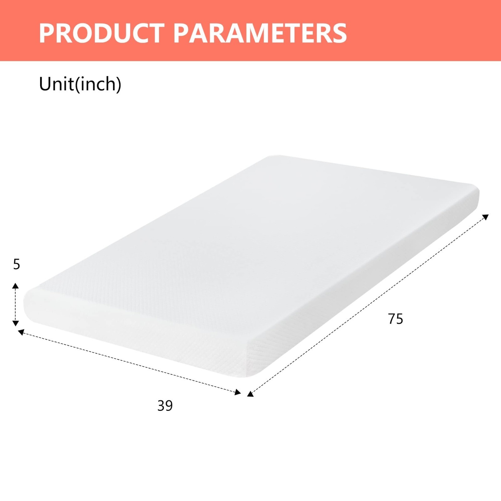 FDW | 5 Inch Twin Mattress | Medium