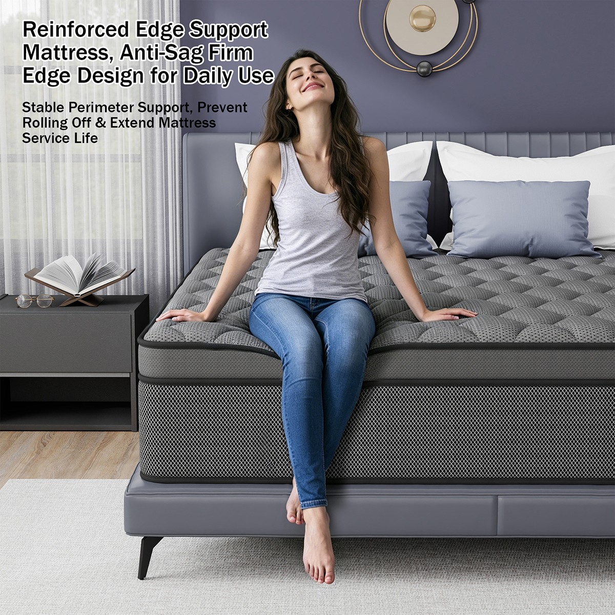 8″ 12″ 14″ Mattress Gel Memory Foam Pocket Spring Twin Full Queen King In A Box