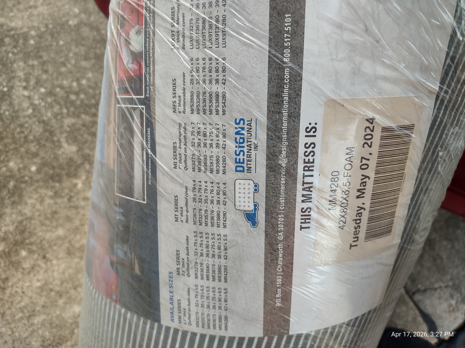 Semi Big Rig Premium Foam Sleeper Cab Trucker Bed Mattress 80″Lx42″Wx6.5″D NEW
