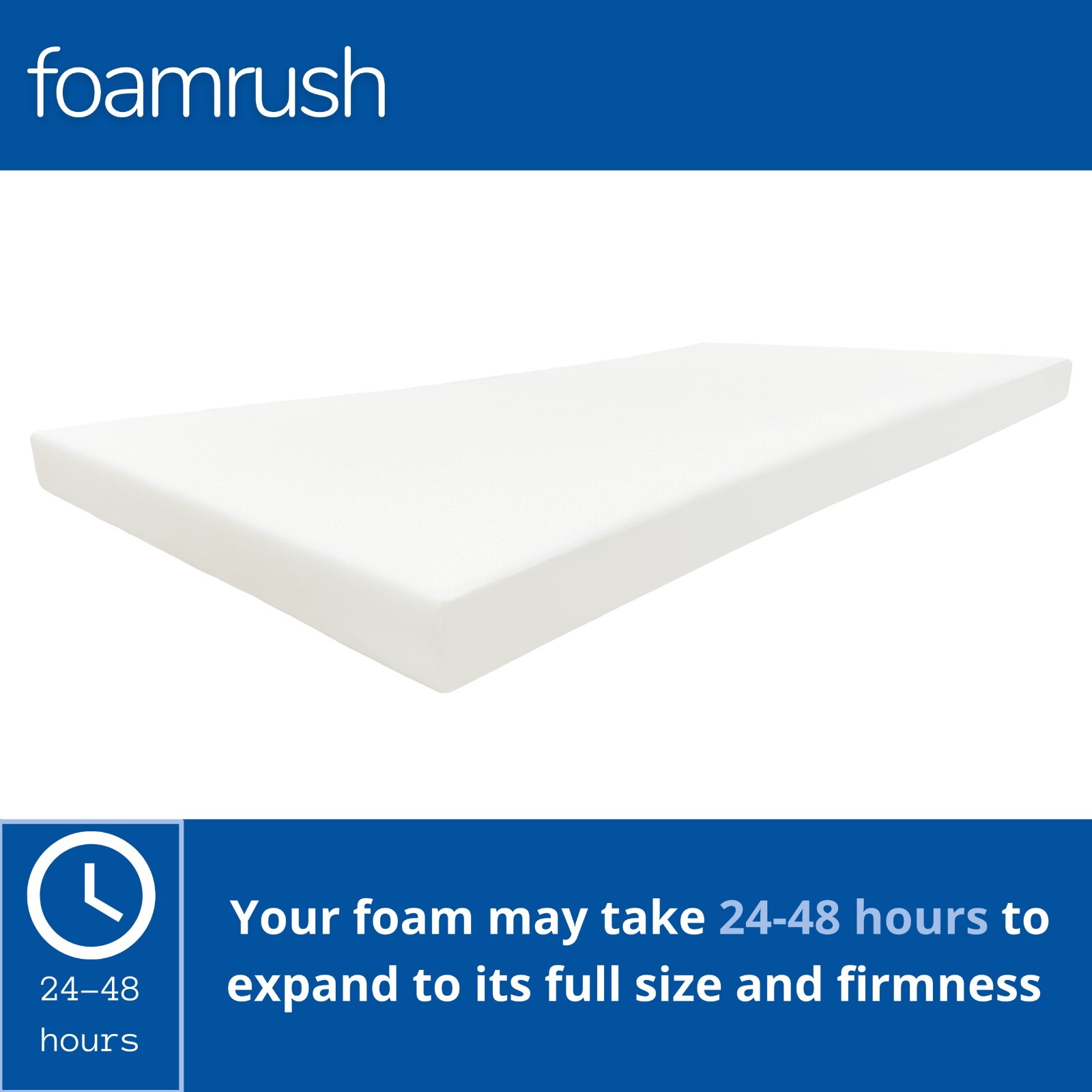 FoamRush 38″ x 80″ High Density Twin XL Bed Foam Mattress Replacement USA
