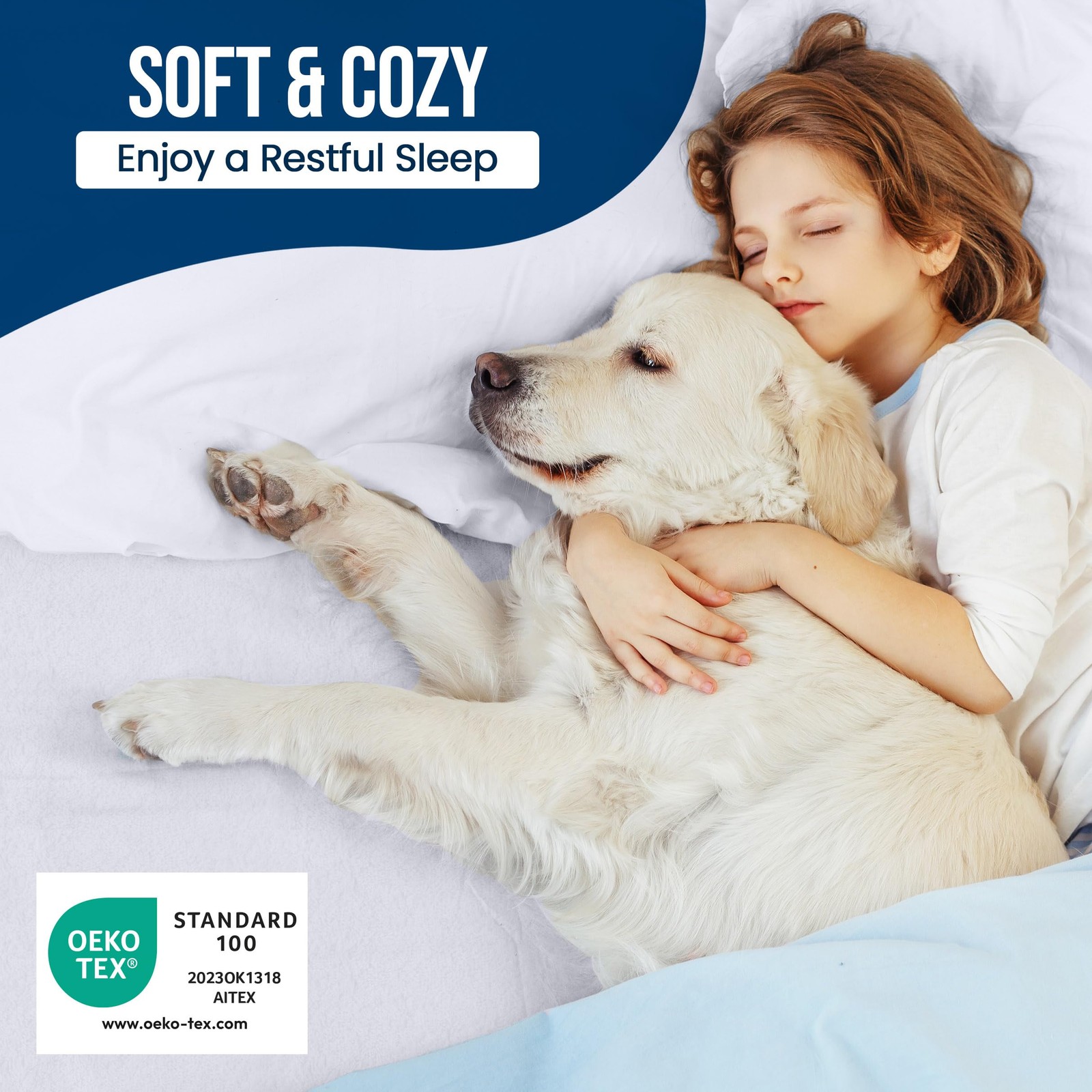 King Size Mattress Protector Waterproof, Premium 200 GSM Terry King, White