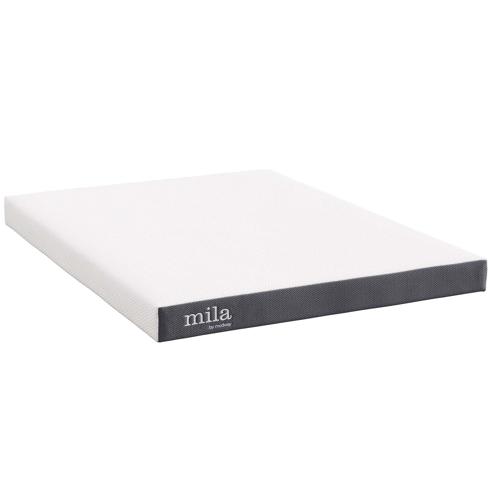 Modway 6″ Dual-Layer Queen Size Firm Memory Foam Mattress With 10-Year Warranty