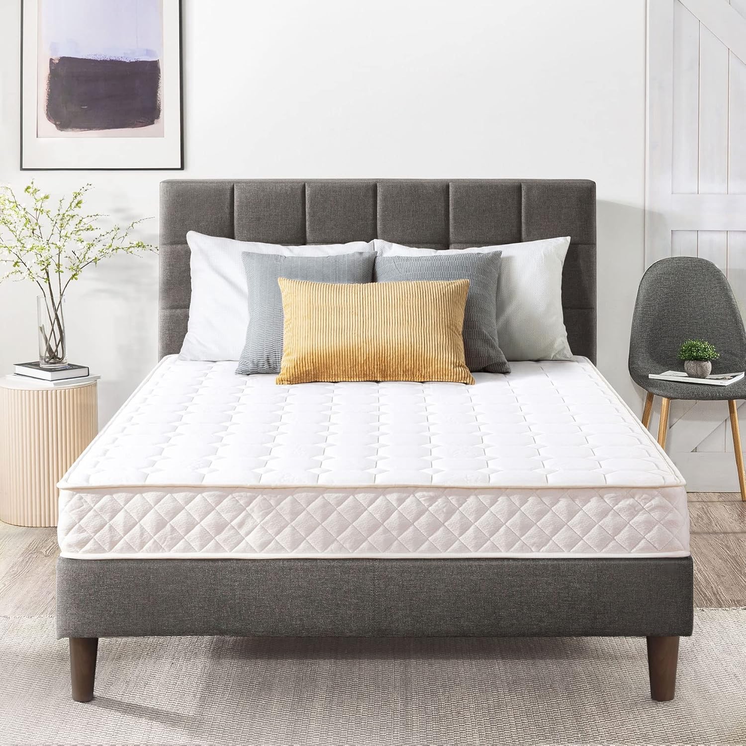 10 Inch Hybrid Mattress Tight Top Supportive Foam Pocketed Coils Certified Safe
