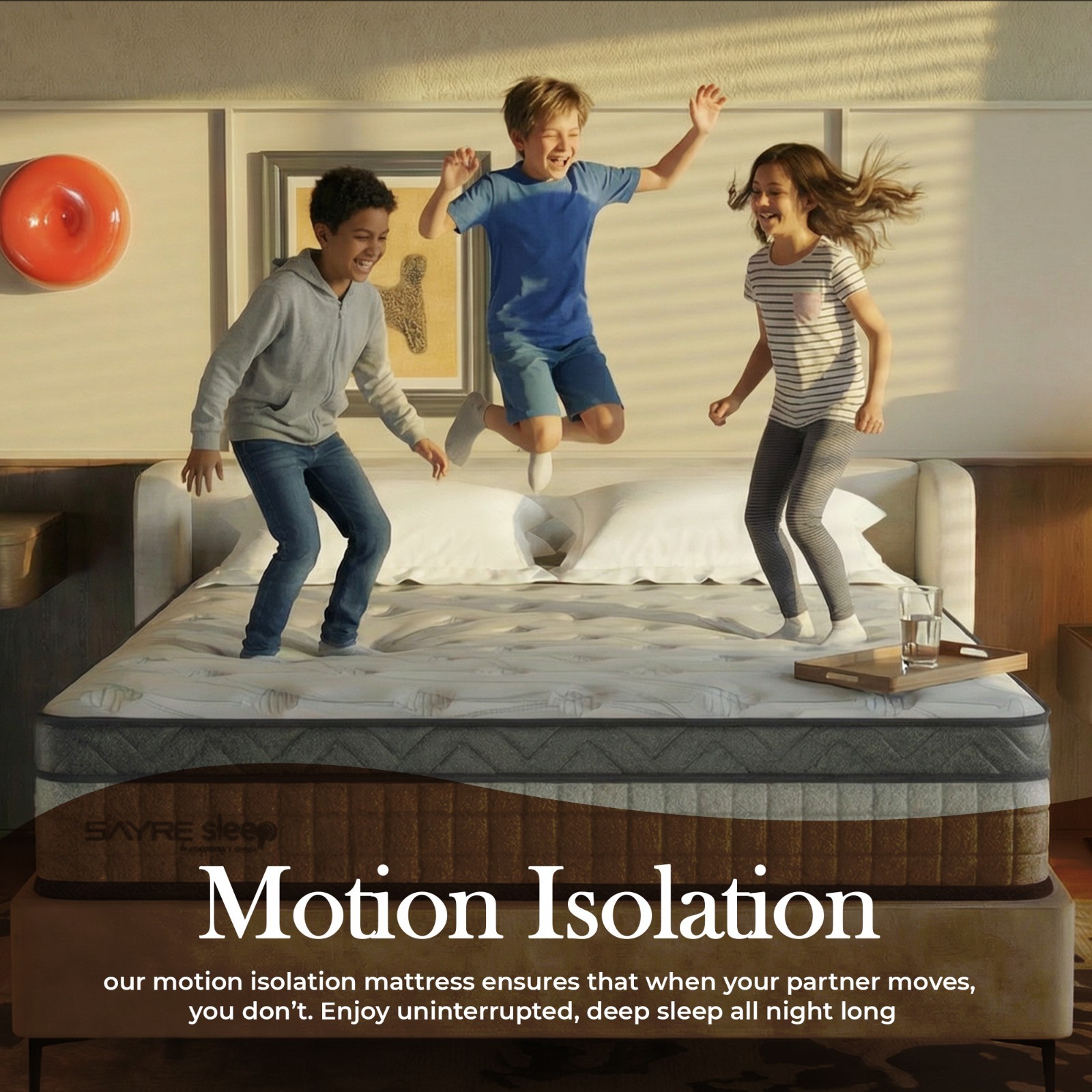 Sayre Sleep Hybrid Mattress 10″ 12″ Medium Firm Memory Foam Coil Support