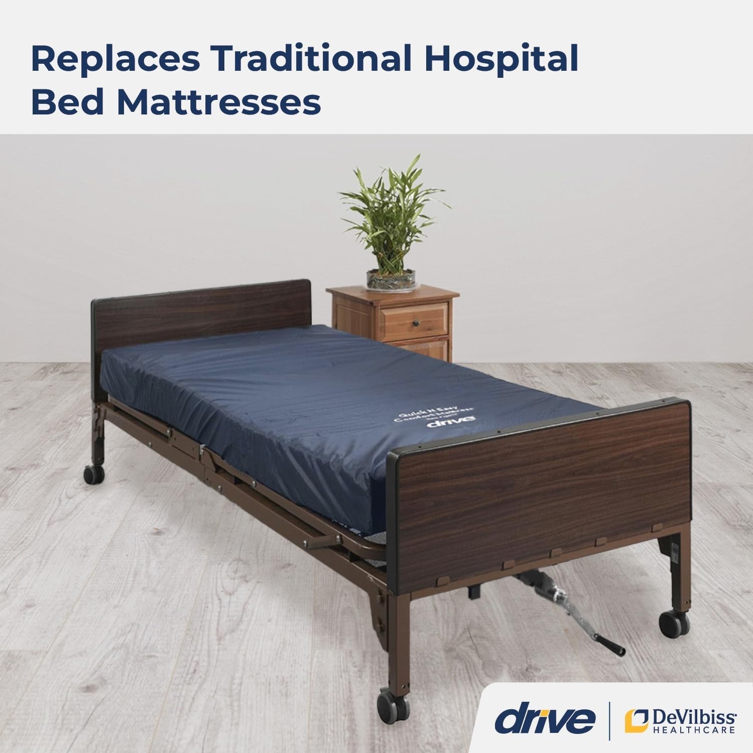 Hospital Medical Bed Mattress Twin XL Blue Water Resistant Non Slip Home Foam