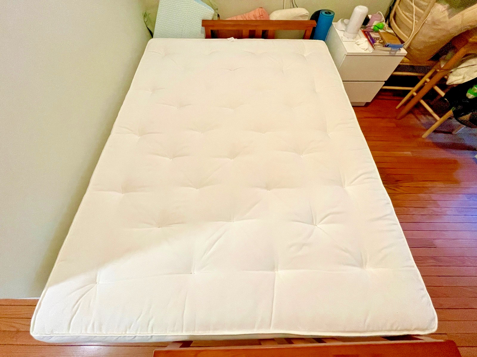 Otis Bed Haley 110 Queen Futon Mattress White Durable Comfort Made in USA