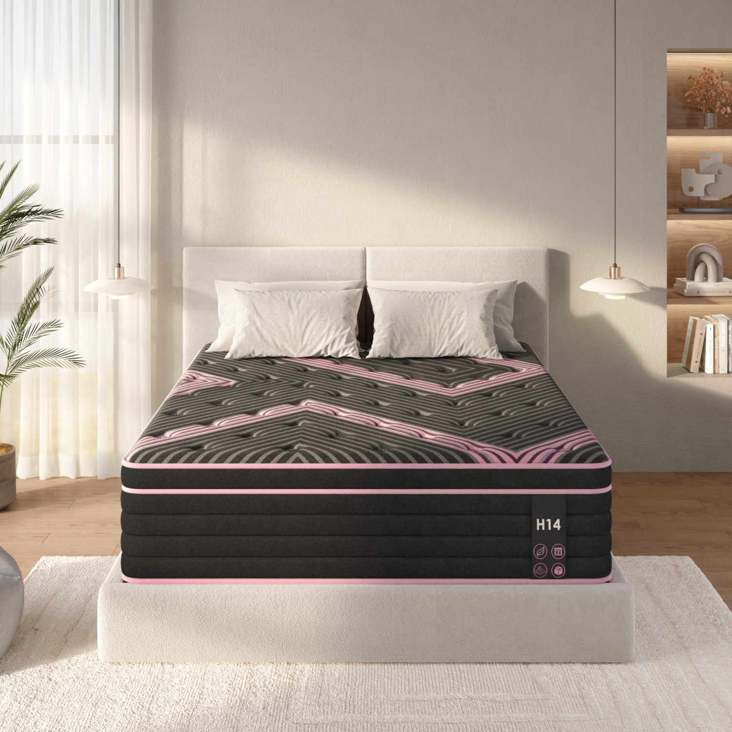 Twin/Queen/King Size 10in Hybrid Mattress Memory Foam Pocket Springs CertiPUR-US