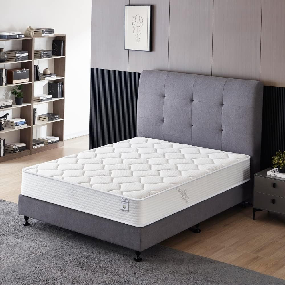 Twin Size Mattress – 10 Inch Cool Memory Foam & Spring Hybrid Mattress with Brea