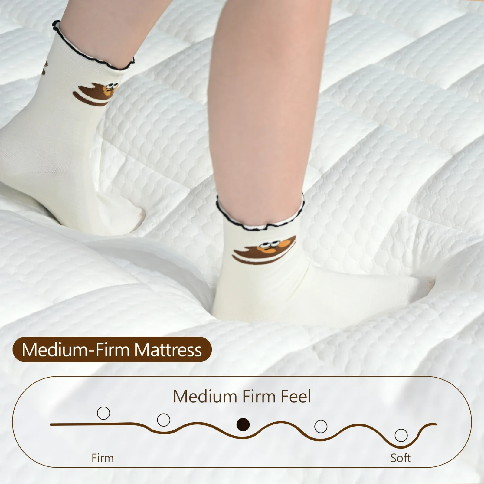 12″ Colchon King Gel Memory Foam Hibrido Cama King Medium Firm Mattress Hybrid