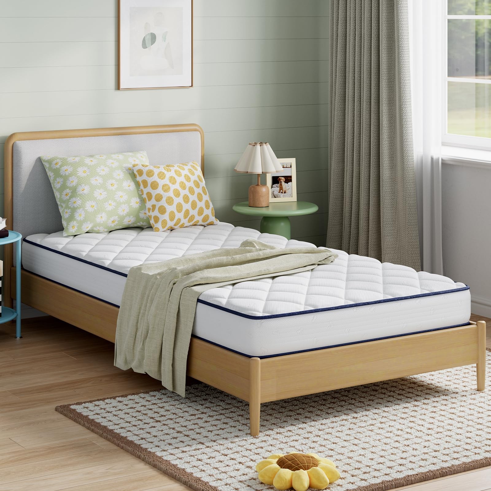 6 Inch Twin Mattress for ， Bonnell Spring Mattresses for Spine Support, Twin …