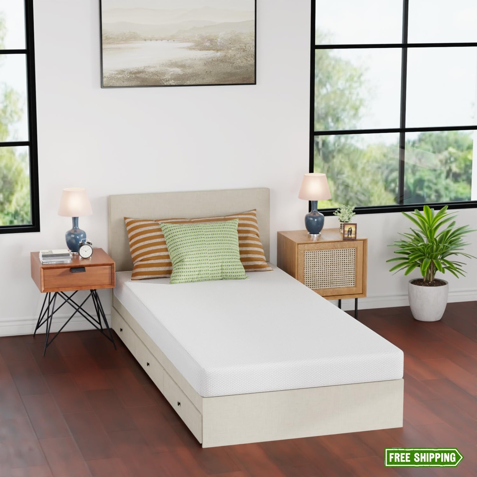 FDW | 5 Inch Twin XL Mattress | Medium Firm | Gel Memory Foam Mattres