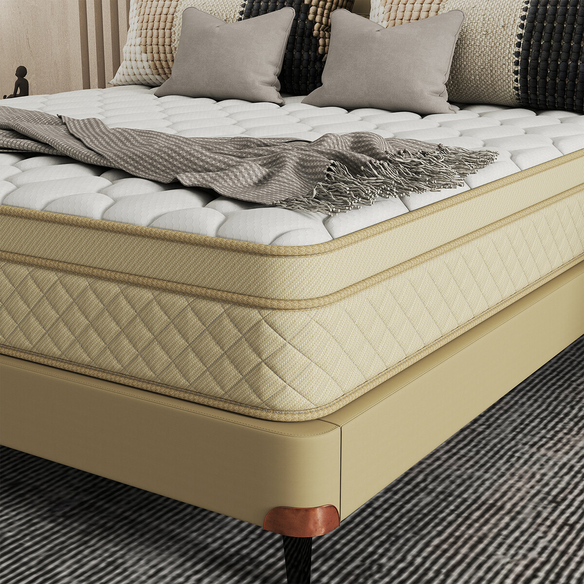12″ 14″ Mattress Twin Full Queen King Gel Memory Foam Pocket Spring Bed In A Box